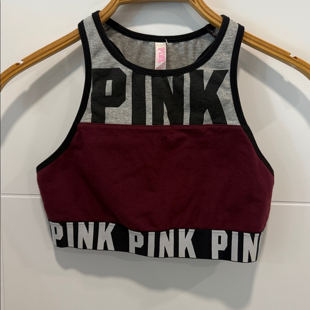Victoria's Secret PINK Gray and Black Colorblock bra size small